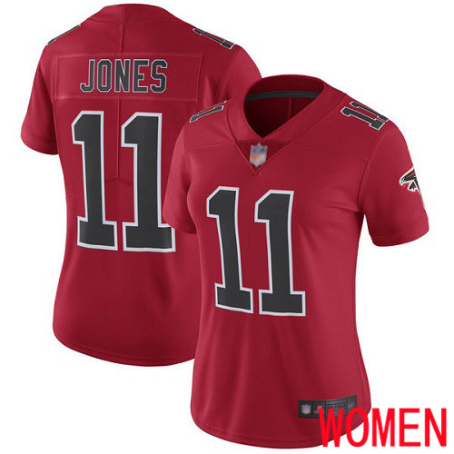 Atlanta Falcons Limited Red Women Julio Jones Jersey NFL Football #11 Rush Vapor Untouchable->youth nfl jersey->Youth Jersey